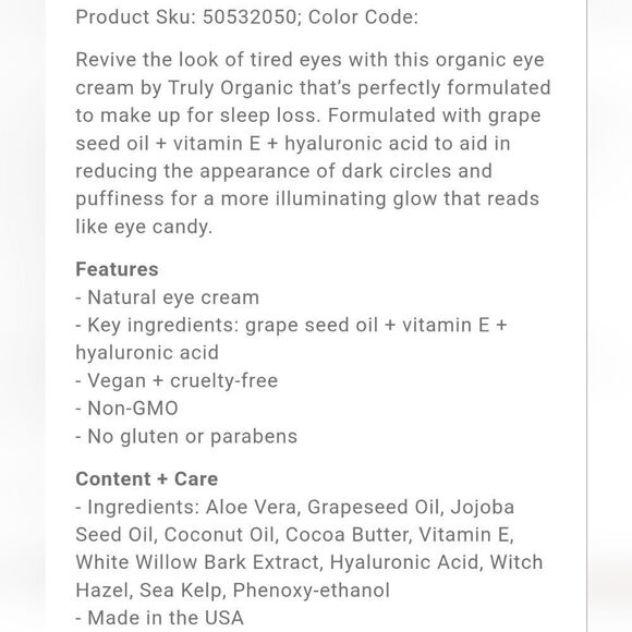 Truly Eye Candy Anti-Puff Eye Cream - Picture 6 of 6